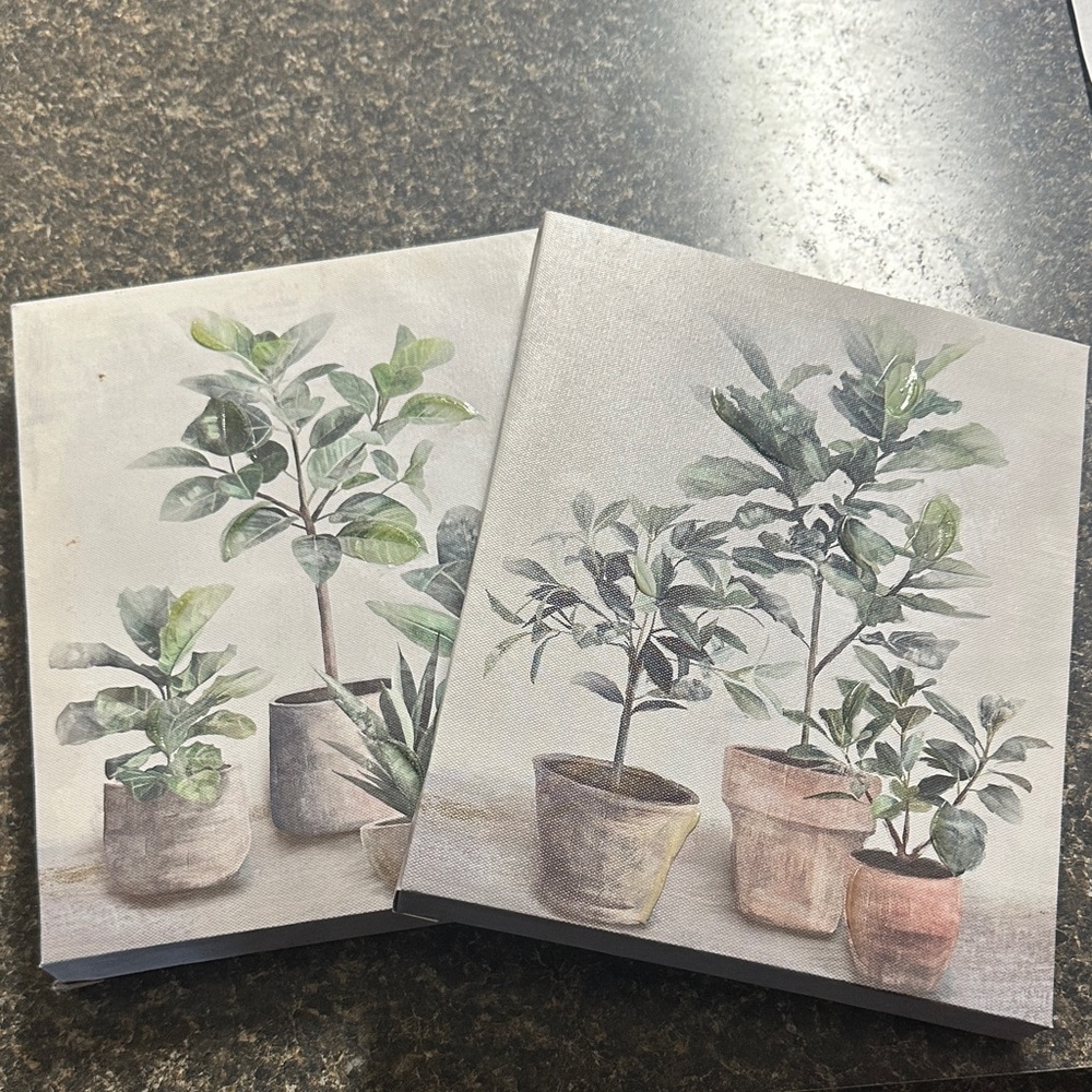 Greenery Canvas Wall Art Set